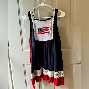 14/16 American flag dress